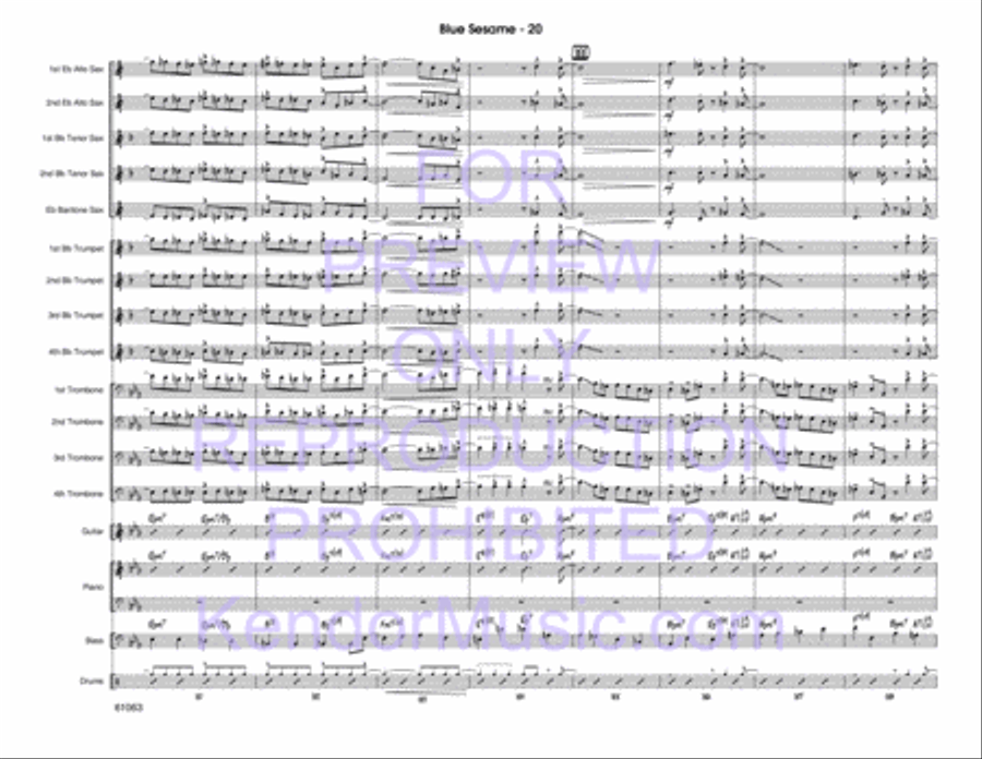 Blue Sesame Blue Sesame Jazz Ensemble scores gallery preview page 21