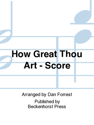 Book cover for How Great Thou Art - Score