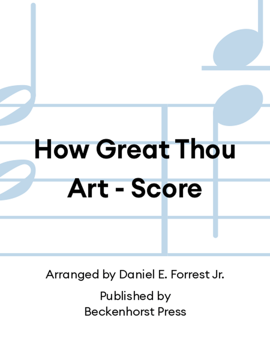 Book cover for How Great Thou Art - Score