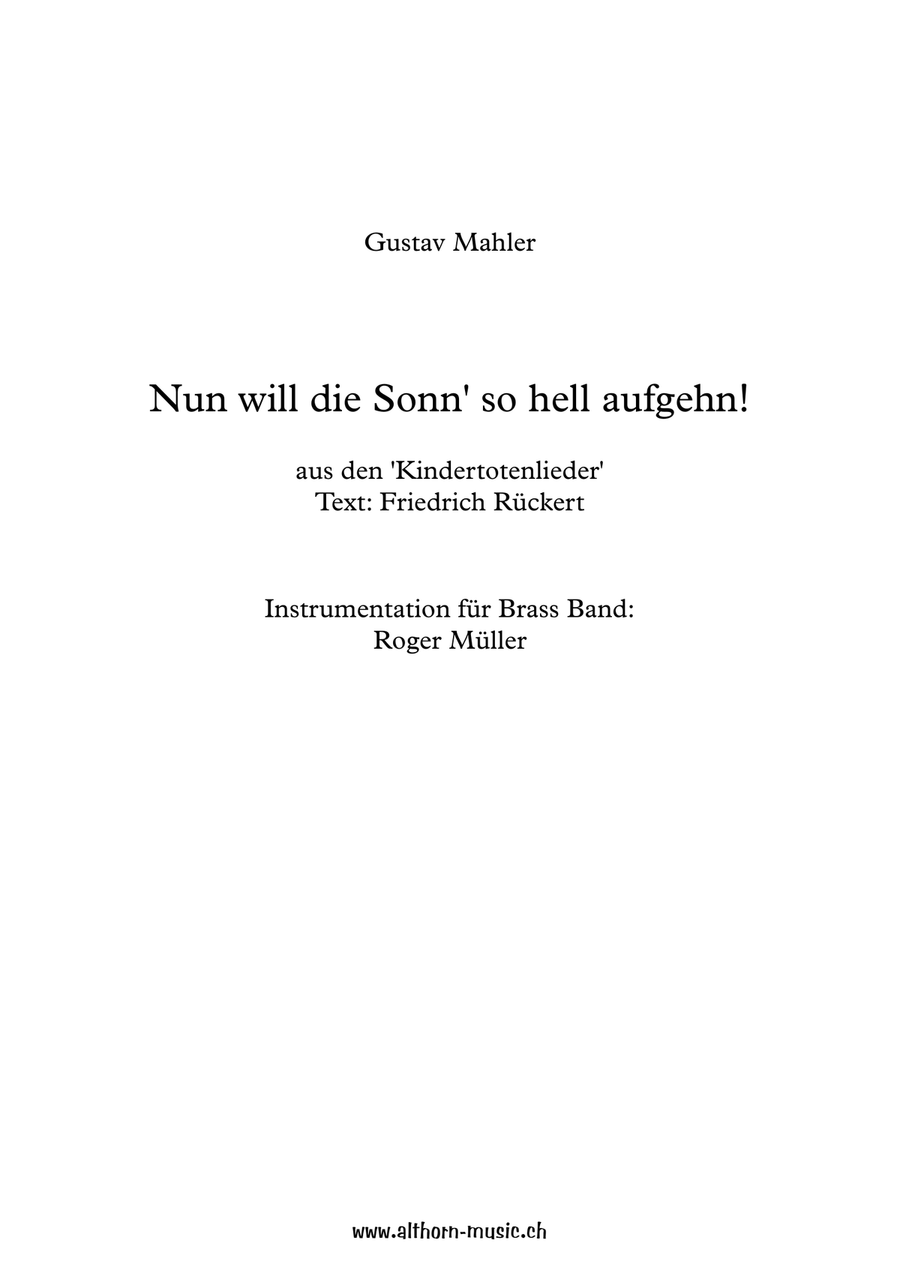 Nun will die Sonn' so hell aufgehn Brass Band scores gallery preview page 2