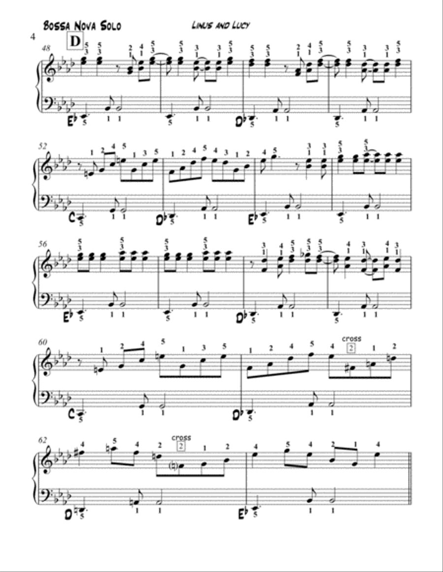 Linus And Lucy Piano Solo scores gallery preview page 4