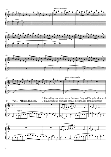 Partita / Variationen "O Heiland, reiß die Himmel auf" Op.4/3