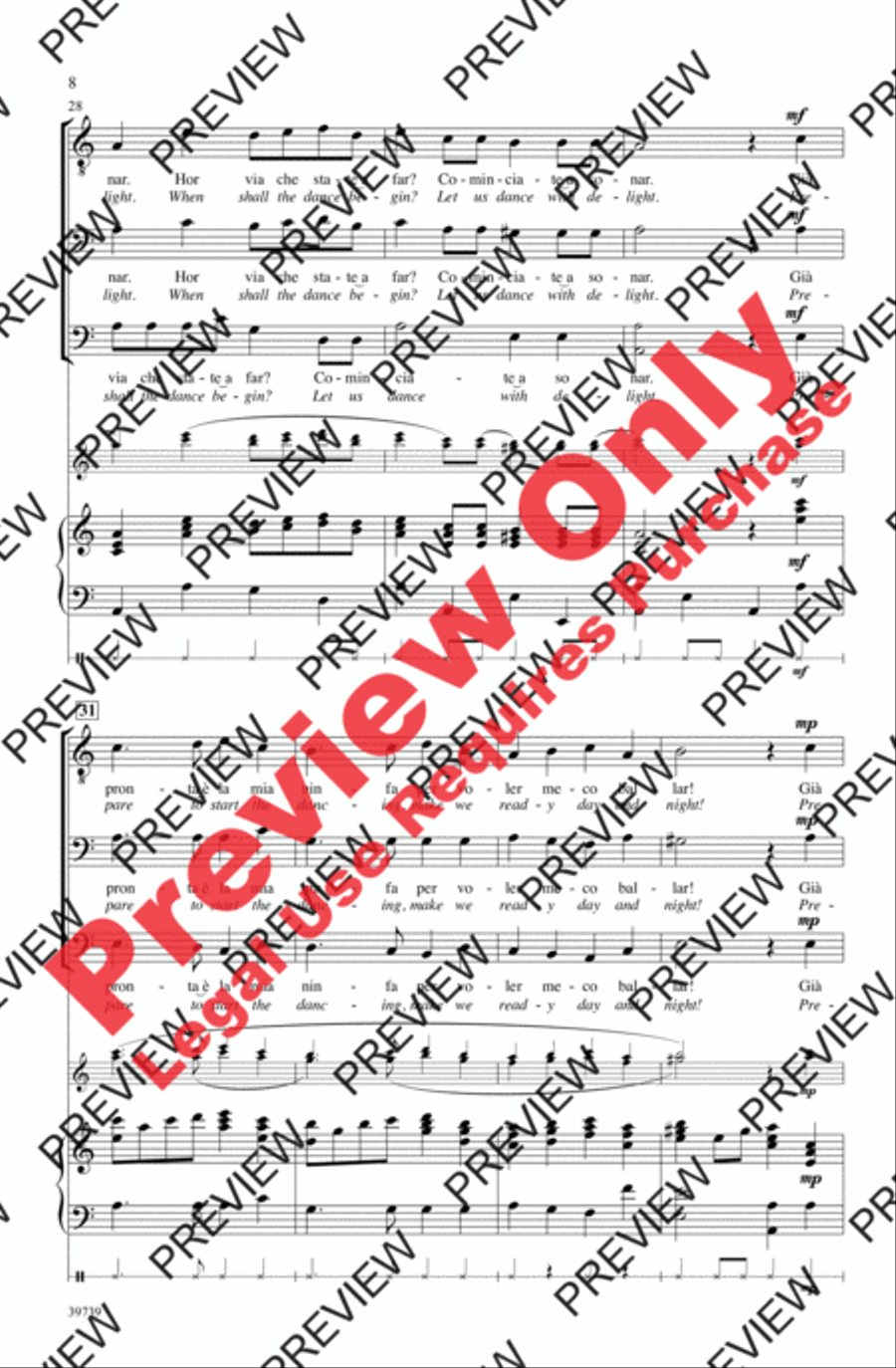 Sonatemi un Balletto Men's Choir scores gallery preview page 8