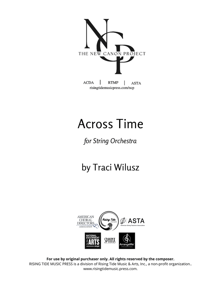 Across Time String Orchestra scores gallery preview page 1