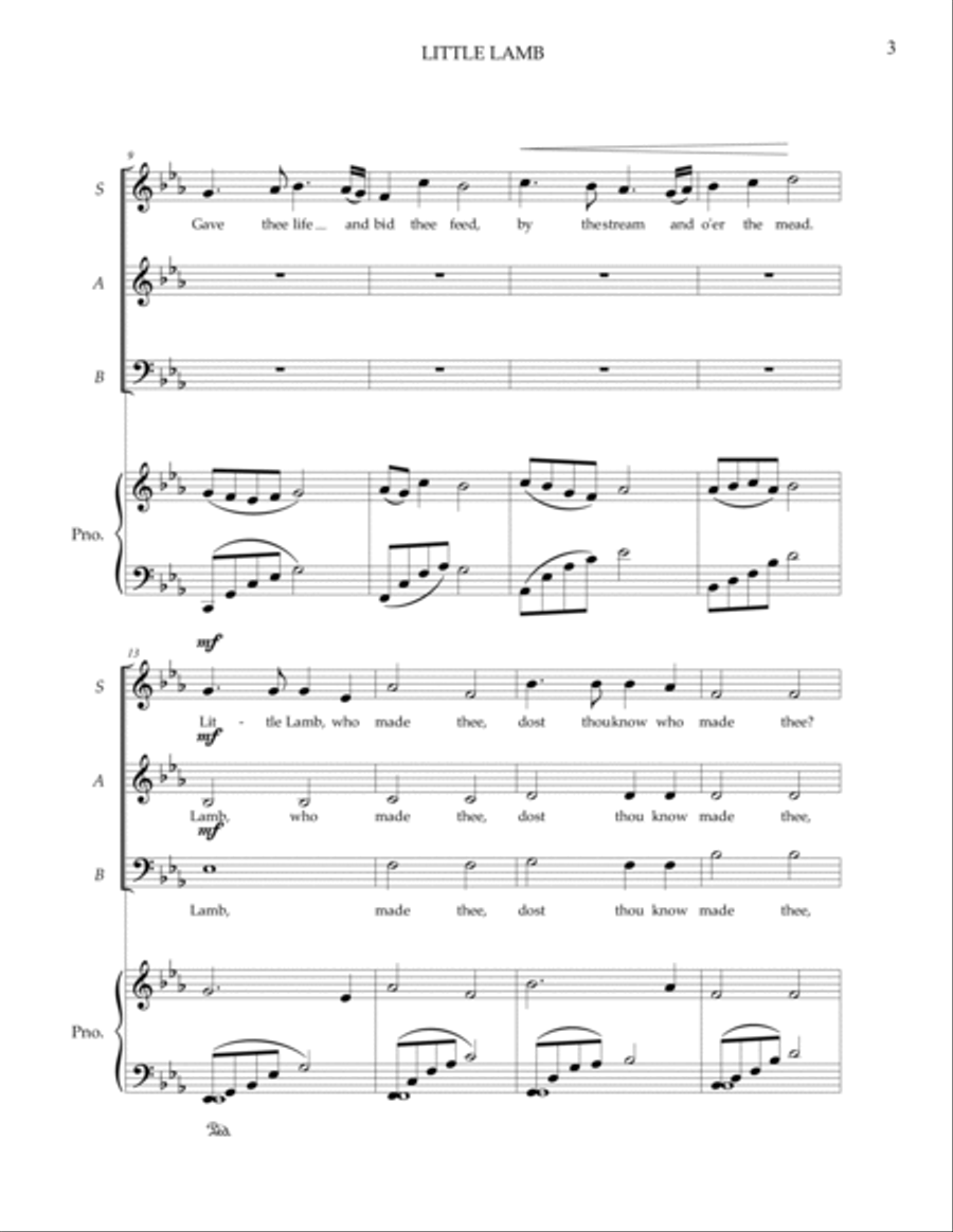Little Lamb Small Ensemble scores gallery preview page 3