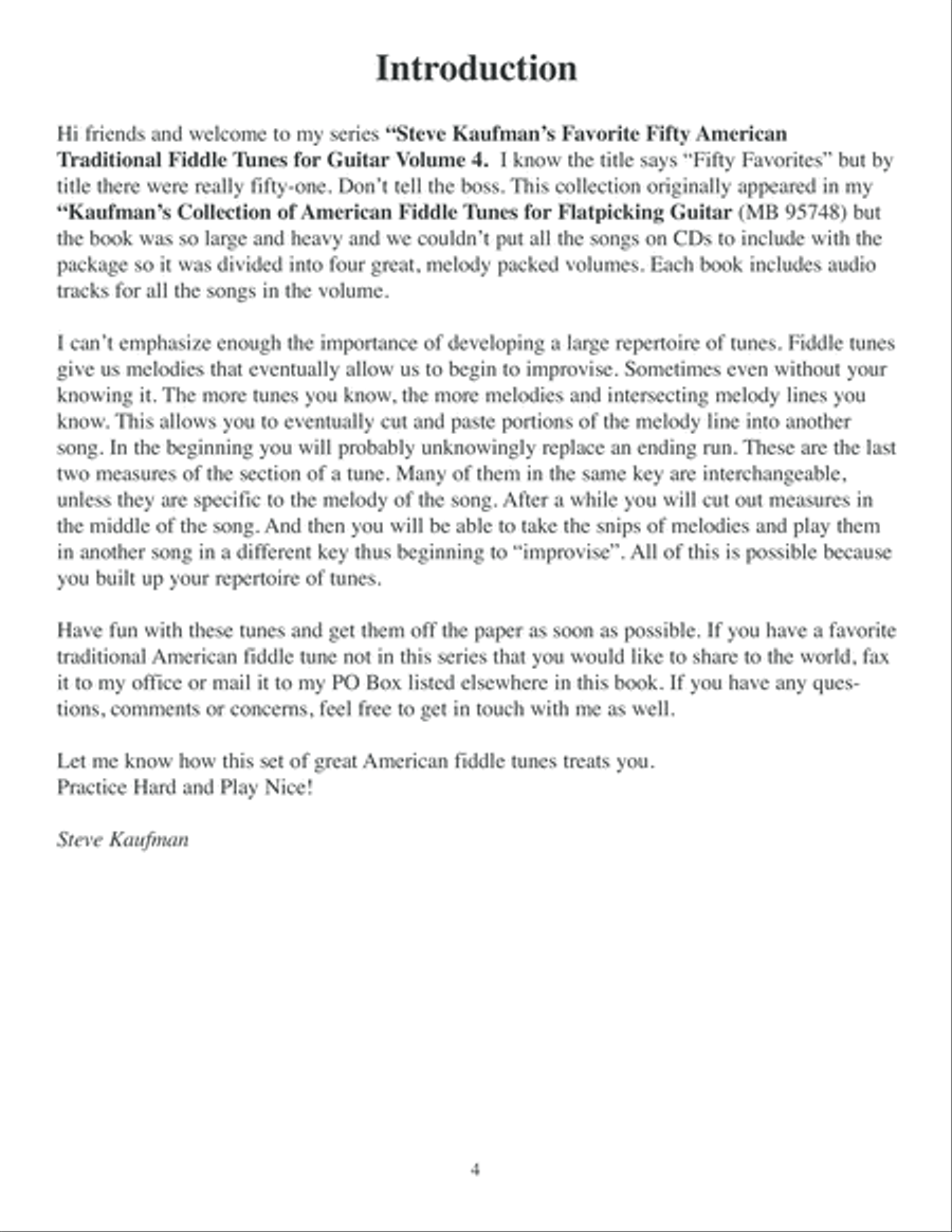 Steve Kaufman's Favorite Traditional Fiddle Tunes Flatpicking Guitar scores gallery preview page 5