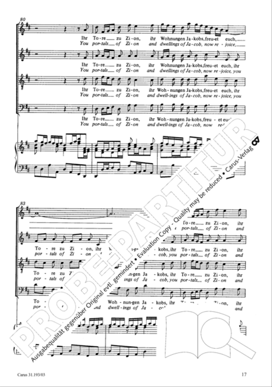 You portals of Zion (Ihr Tore zu Zion) SA scores gallery preview page 17