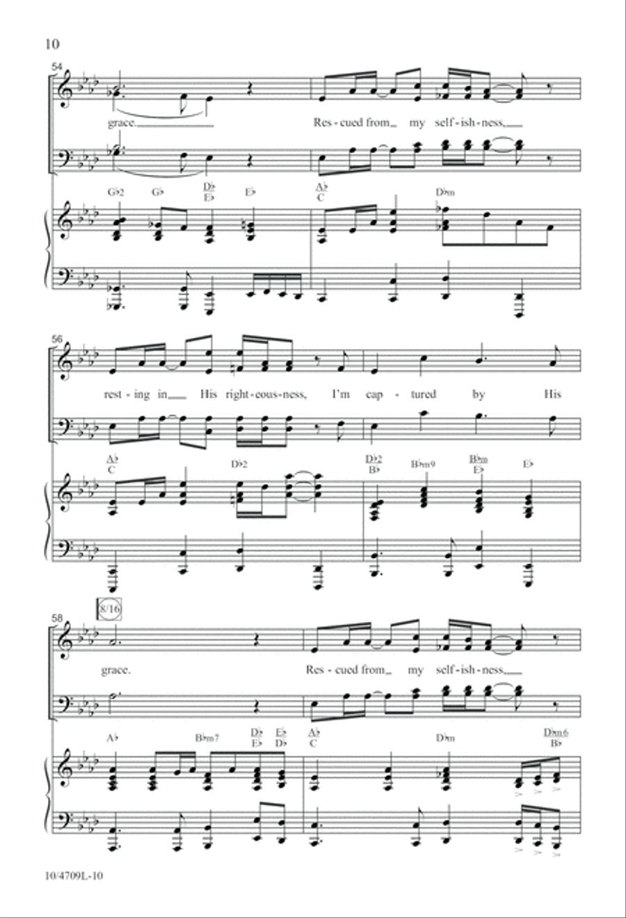 Captured by His Grace 4-Part scores gallery preview page 10
