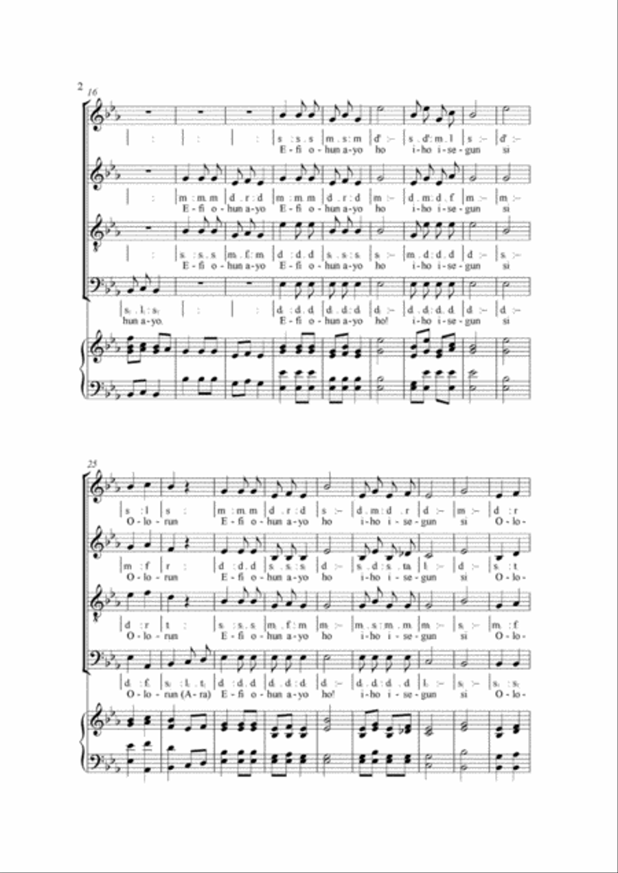 Eyin Eniyan Gbogbo E sape 4-Part scores gallery preview page 3