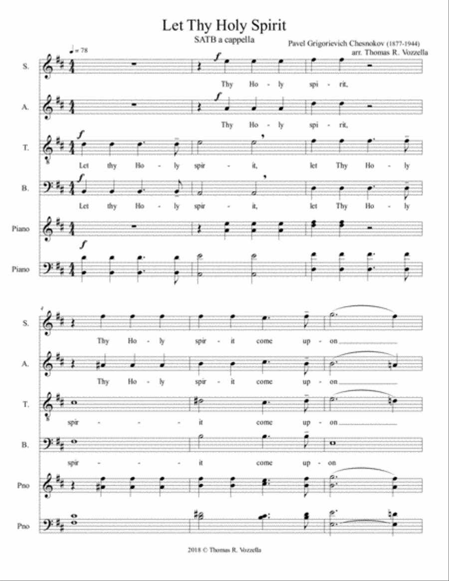 Let Thy Holy Spirit (SATB) 4-Part scores gallery preview page 1