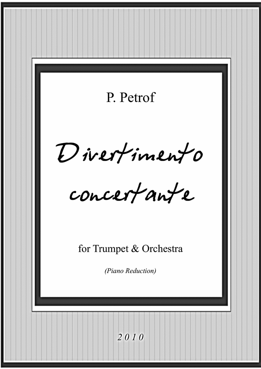 Divertimento concertante for trumpet and orchestra - piano reduction Trumpet Duet scores gallery preview page 1