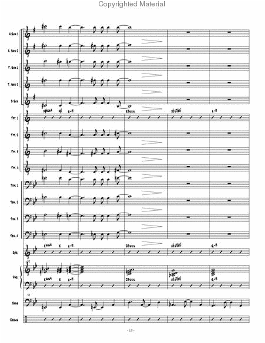 Dark Obsedian Jazz Ensemble scores gallery preview page 14