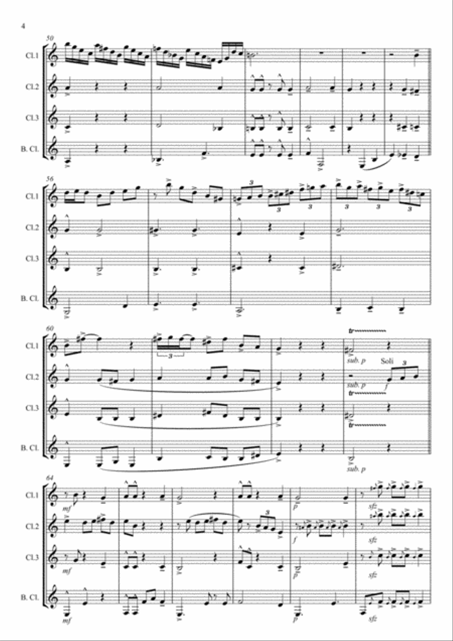 Summertime Summertime Woodwind Quartet scores gallery preview page 4