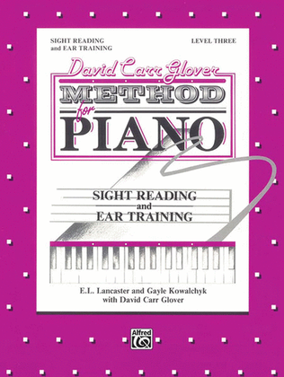 Book cover for David Carr Glover Method for Piano Sight Reading and Ear Training