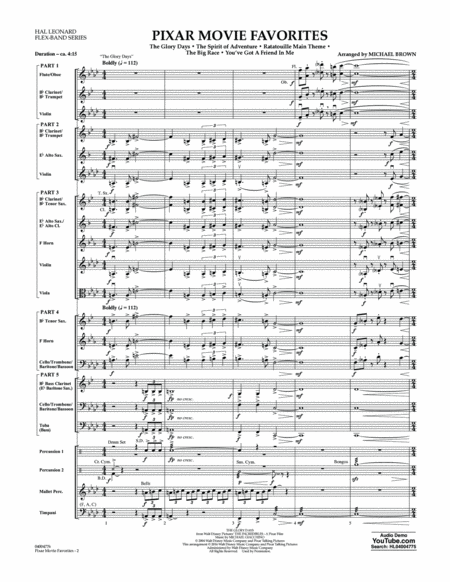 Pixar Movie Favorites - Conductor Score (Full Score)