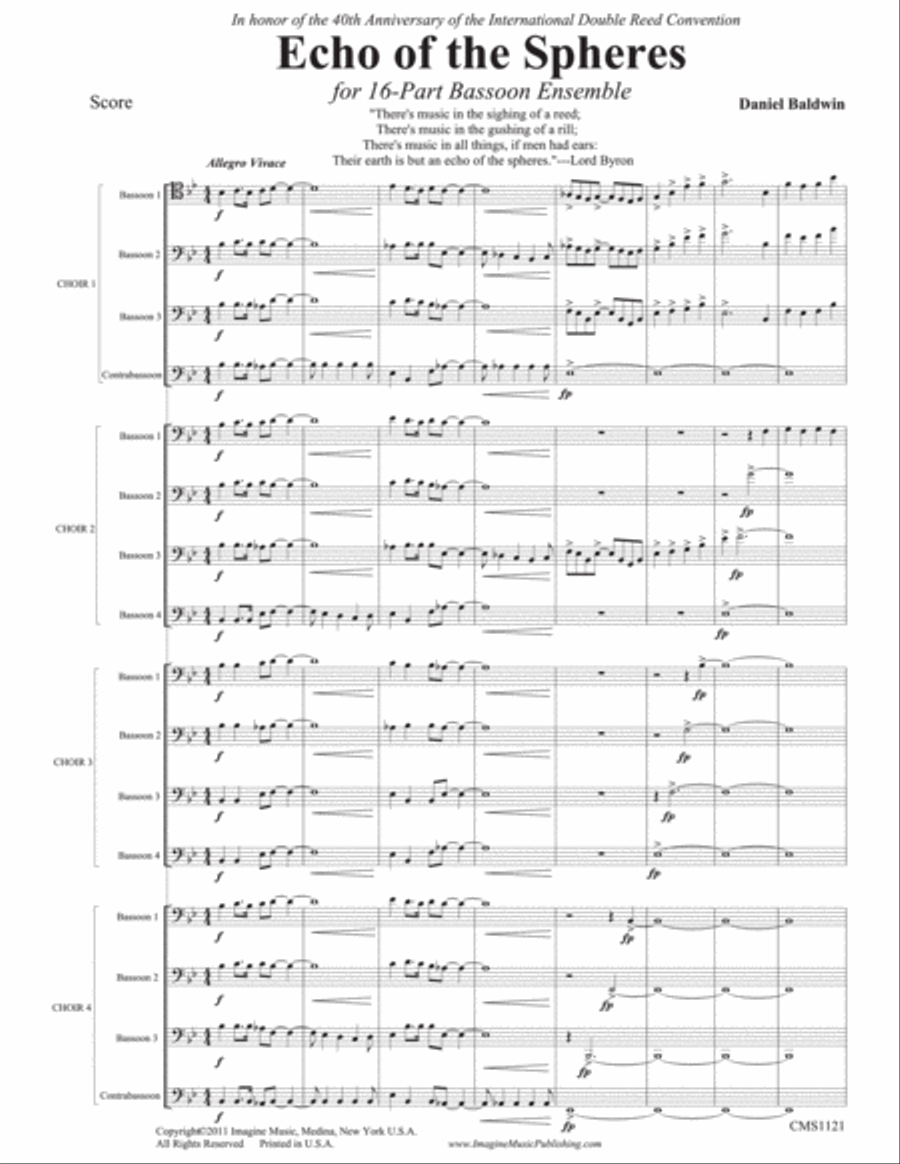 Echo of the Spheres Bassoon Quartet scores gallery preview page 3