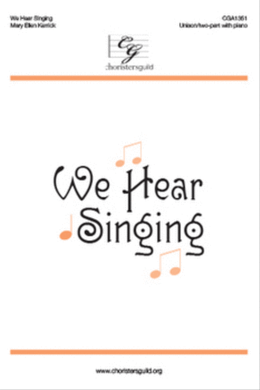 We Hear Singing We Hear Singing 2-Part scores gallery preview page 1