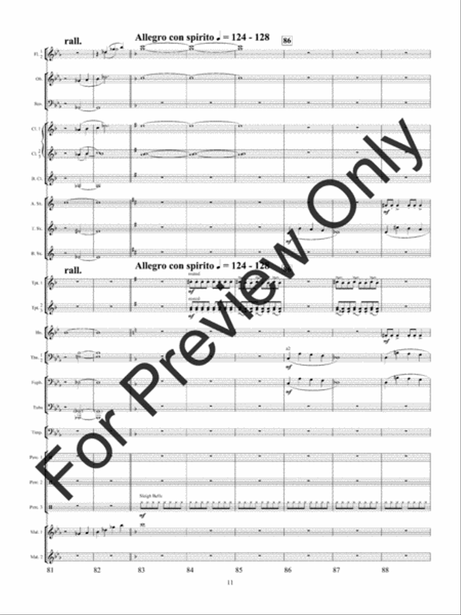 Christmas Bells Are Ringing Concert Band scores gallery preview page 14