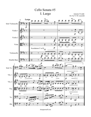 Sonata for Cello RV 40 Movement I