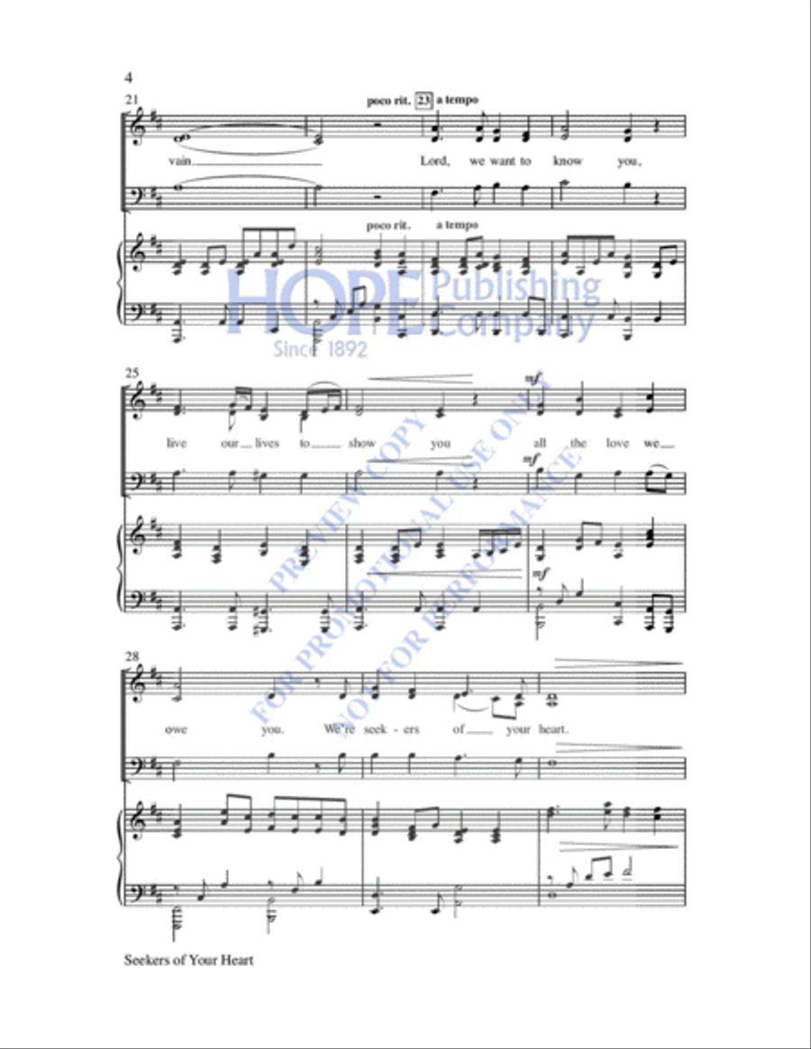 Seekers of Your Heart Seekers of Your Heart Choir scores gallery preview page 5