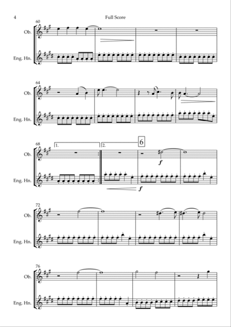 City Of Blinding Lights Woodwind Duet scores gallery preview page 4