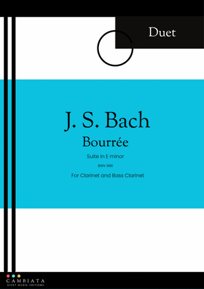 Book cover for Bourée - For clarinet and bass clarinet (Duo)