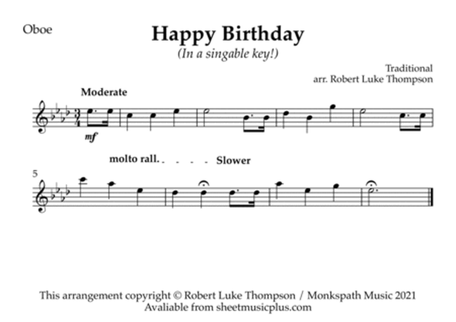 Happy Birthday (in a singable key!) for Wind Quintet image number null