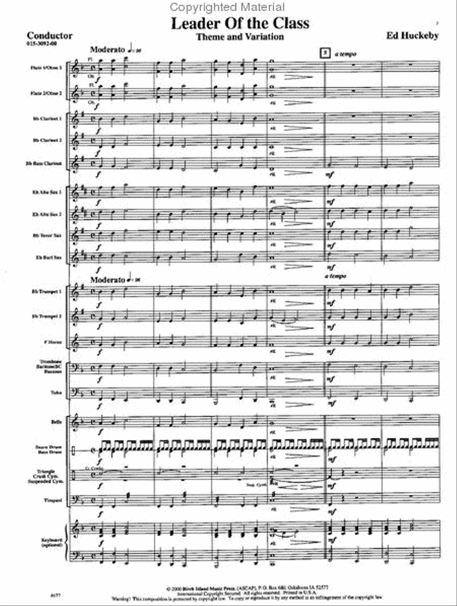 Leader of the Class Concert Band scores gallery preview page 2