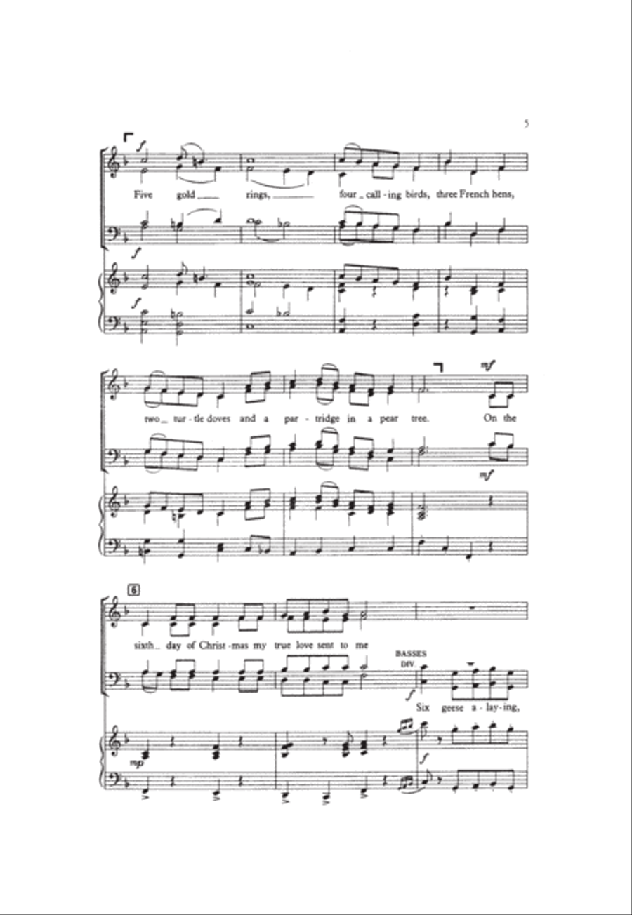 The Twelve days of Christmas 4-Part scores gallery preview page 5