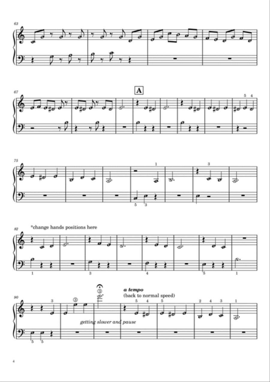 Fur Elise (Full Version Simplified for Beginners to Grade 1) Easy Piano scores gallery preview page 4