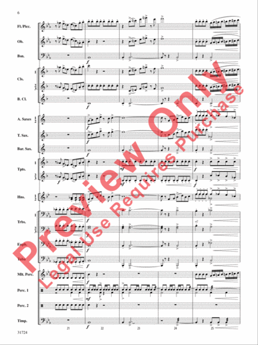 Choreography (score only) Concert Band scores gallery preview page 7