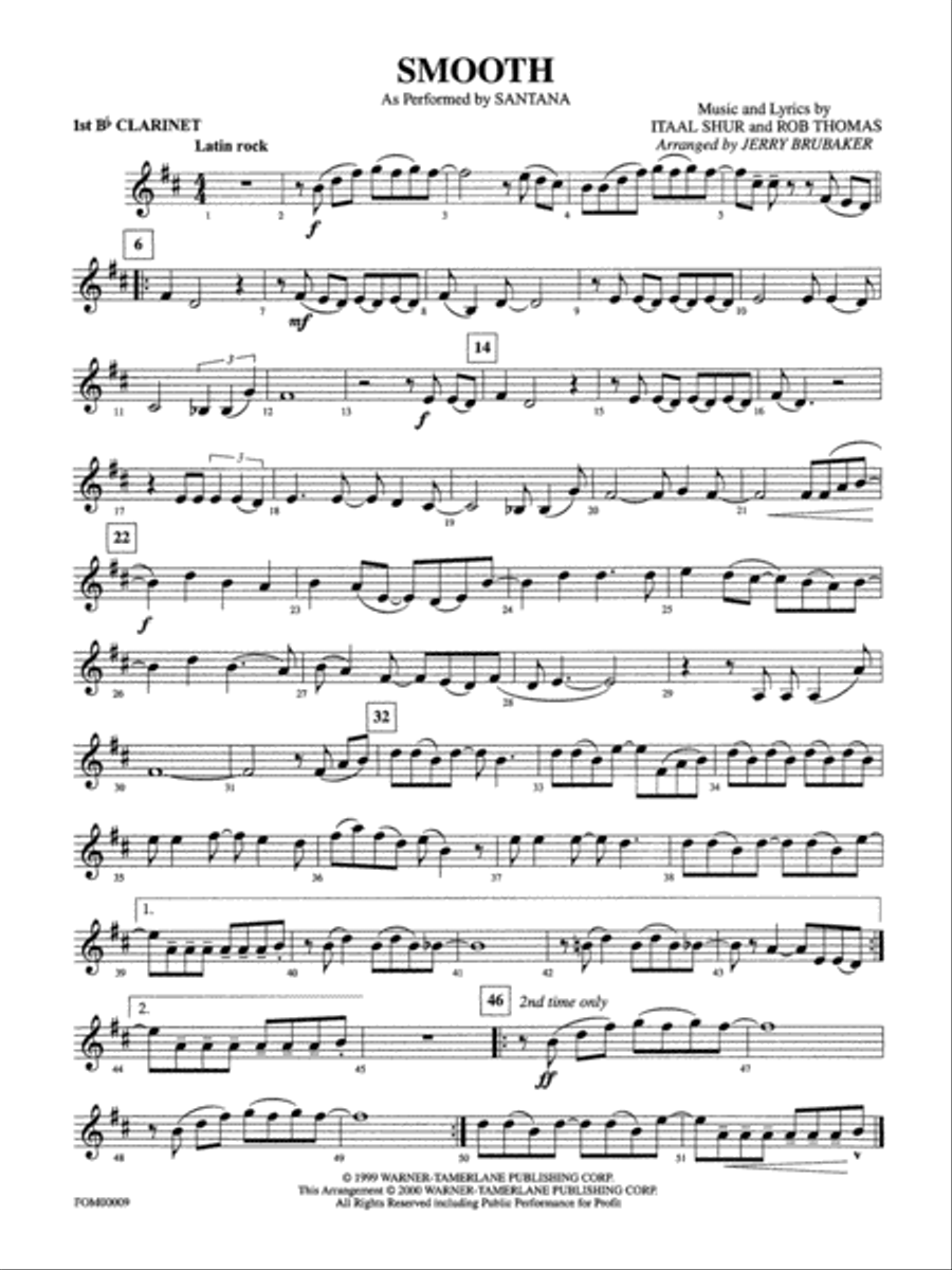 Smooth 1st B flat Clarinet by Jerry Brubaker Full Orchestra