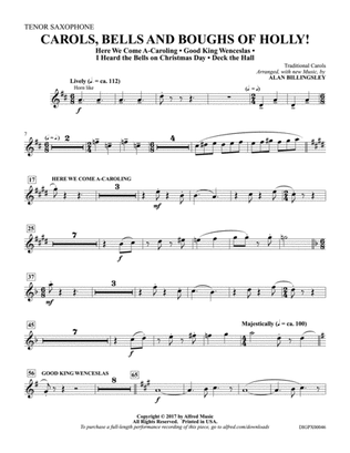 Carols, Bells, and Boughs of Holly!: B-flat Tenor Saxophone