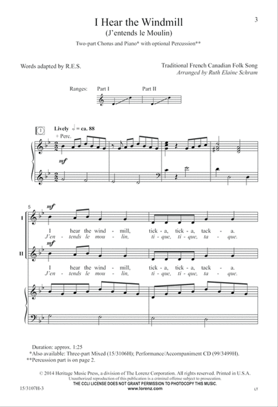 I Hear the Windmill 2-Part scores gallery preview page 4