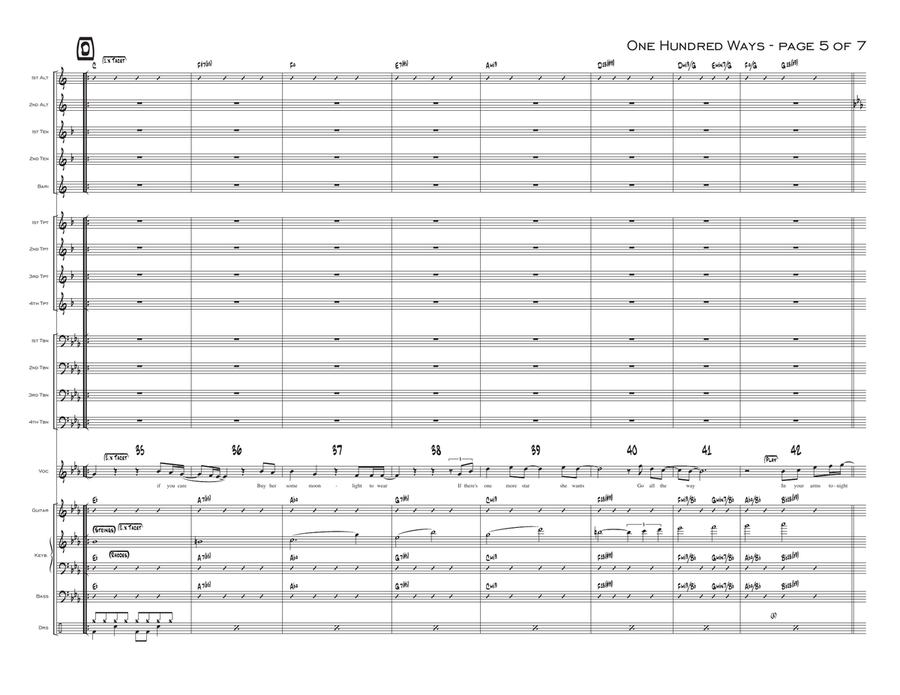 One Hundred Ways Jazz Ensemble scores gallery preview page 5