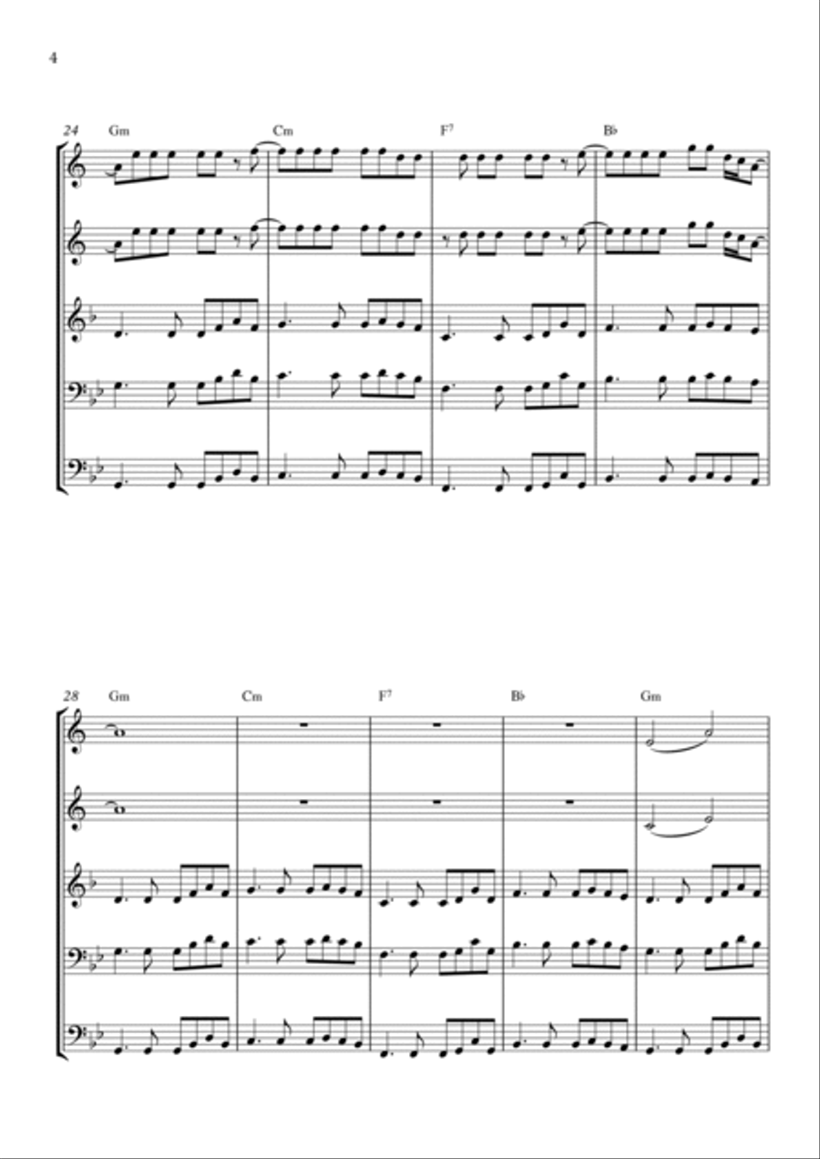 Flowers Brass Quintet scores gallery preview page 4
