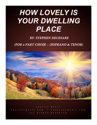 Book cover for How Lovely Is Your Dwelling Place (for 2-part choir - (Soprano and Tenor)