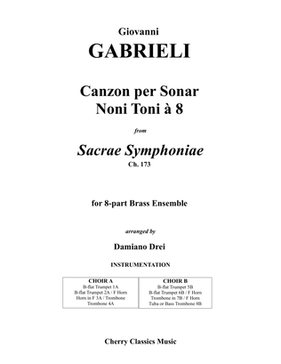 Canzon per Sonar Noni Toni a 8 for 8-part Brass ensemble