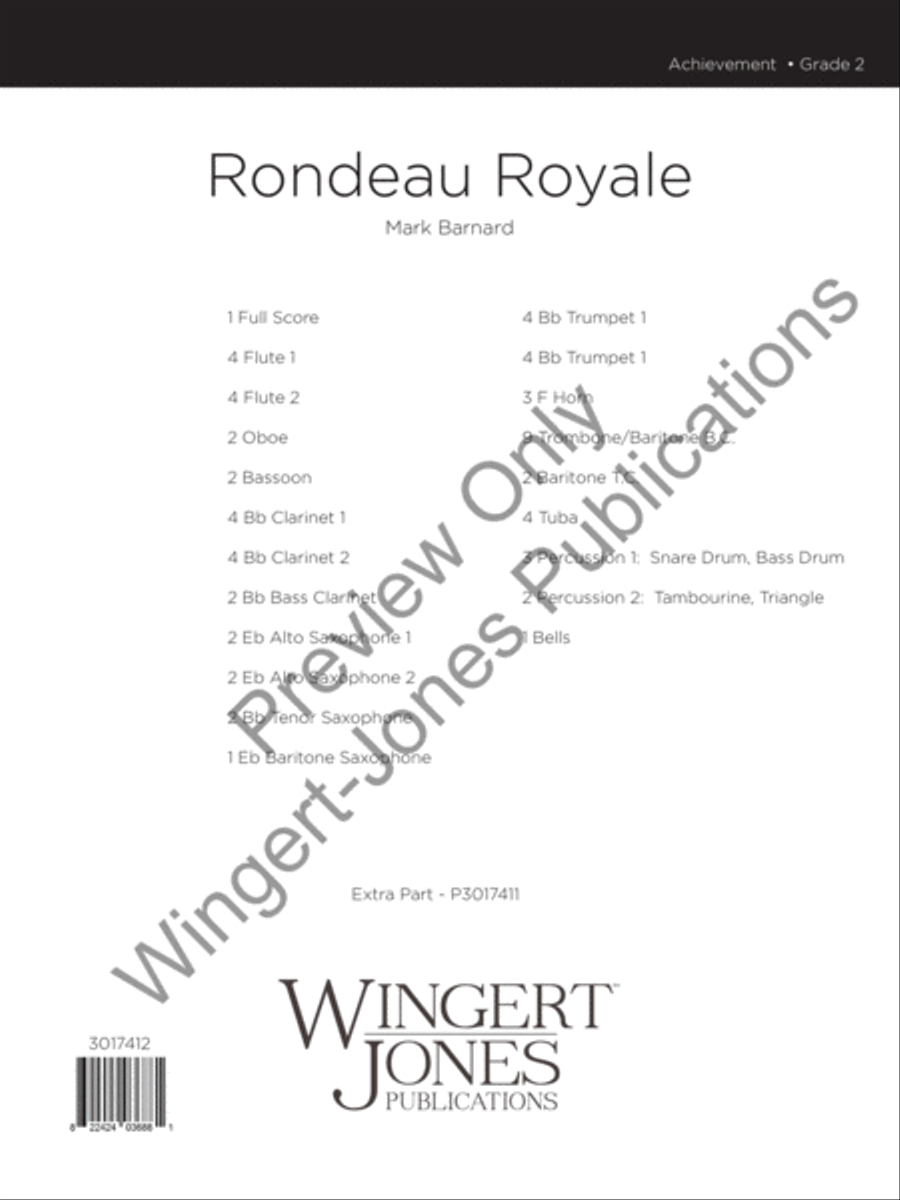 Rondeau Royale Concert Band scores gallery preview page 2
