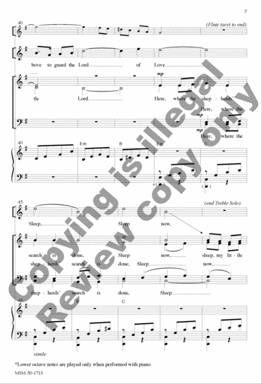 The Sleep of the Infant Jesus 4-Part scores gallery preview page 17