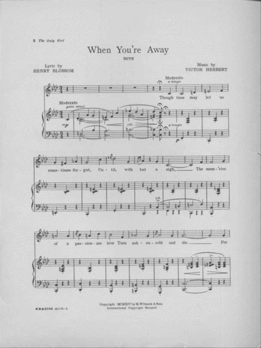 When You're Away. (Ruth) Voice scores gallery preview page 2
