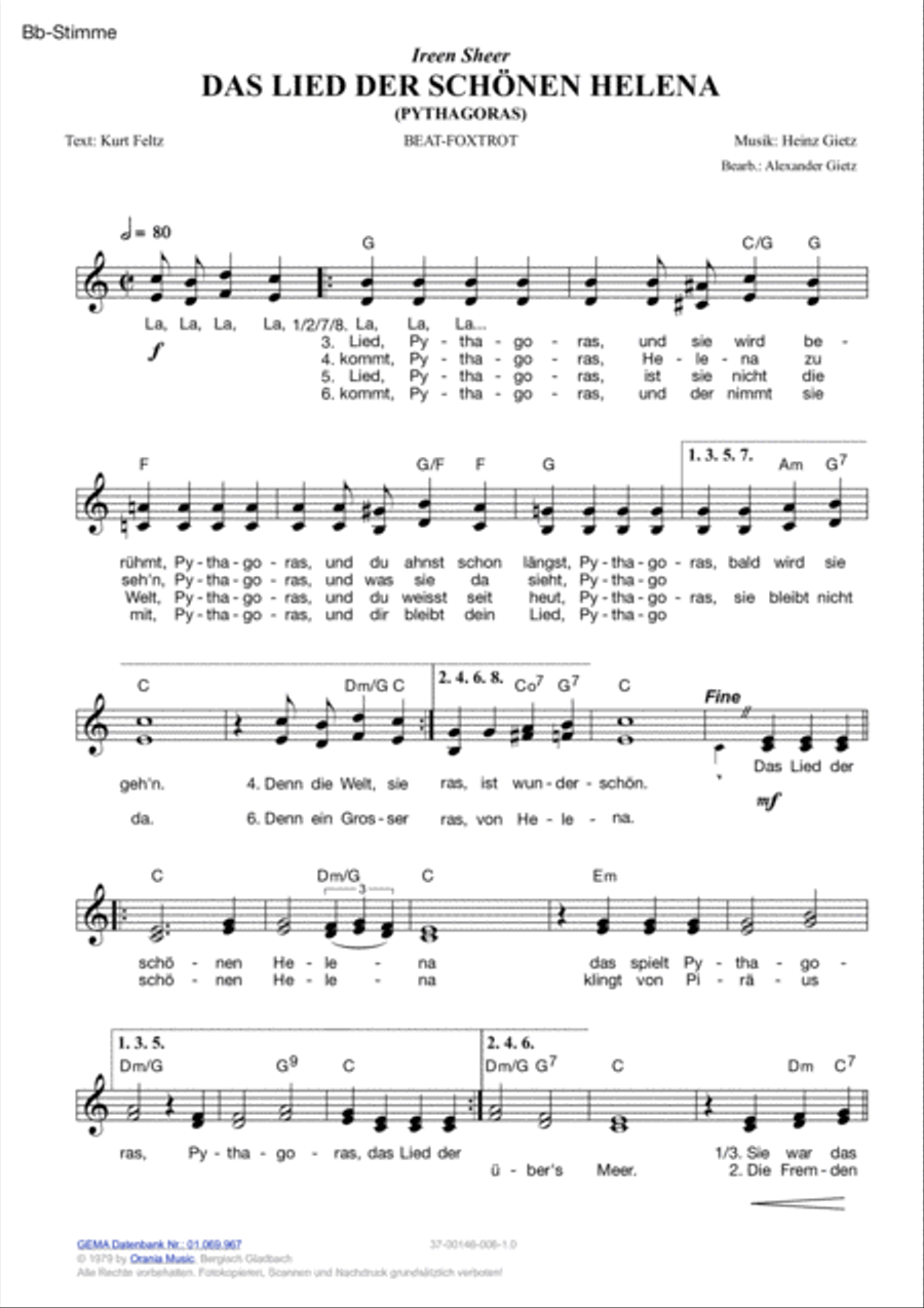 Das Lied der schonen Helena Voice scores gallery preview page 4