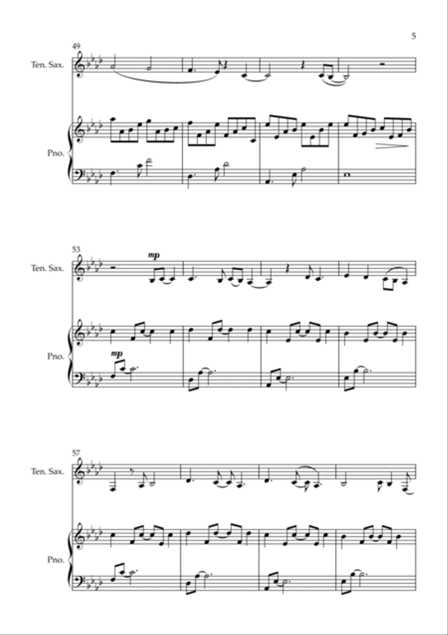 All Of Me All Of Me Tenor Saxophone scores gallery preview page 5