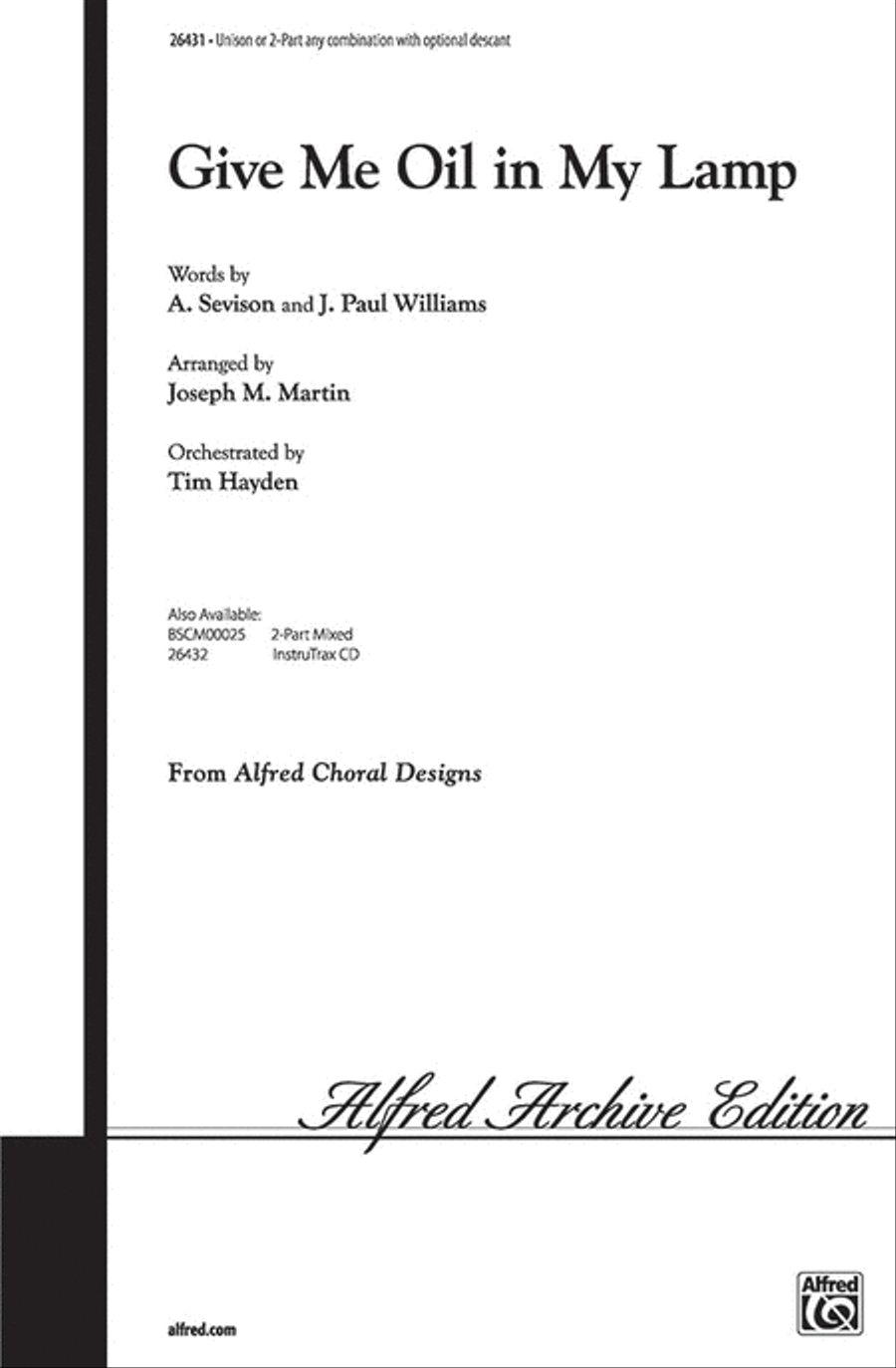 Give Me Oil in My Lamp Give Me Oil in My Lamp Unison Choir scores gallery preview page 1