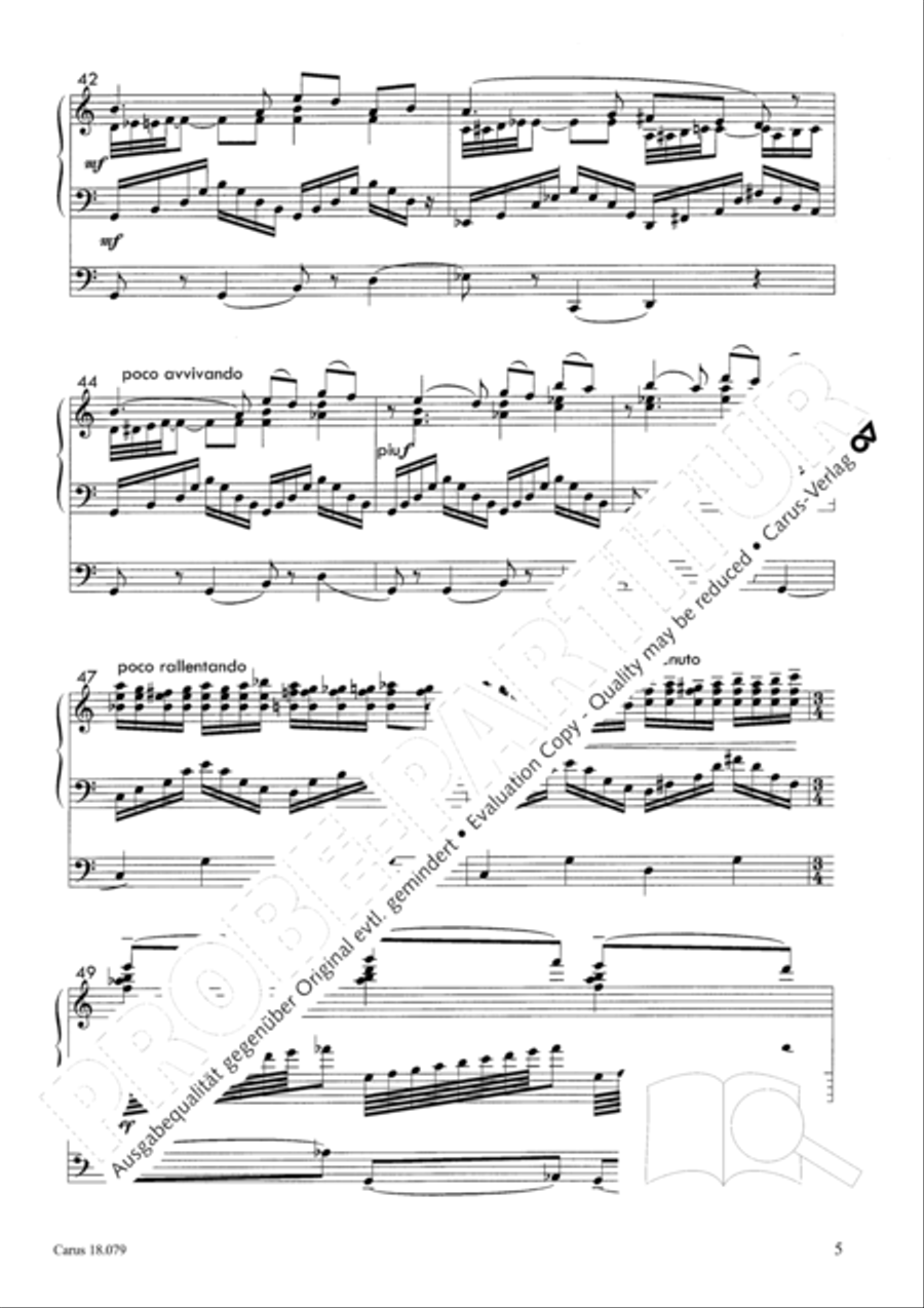 Piece sentimentale Organ Solo scores gallery preview page 6