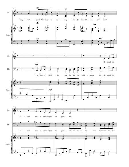 Why Did the Savior Die For Me? - sacred music for SATB choir image number null