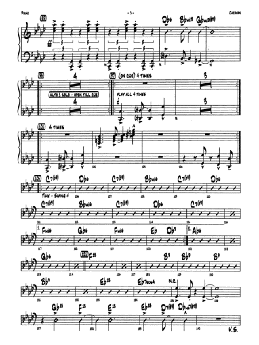 Caravan: Piano Accompaniment Jazz Ensemble scores gallery preview page 5