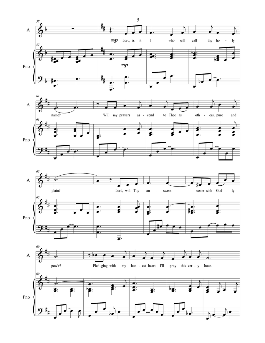 Lord, Is It I? - sacred vocal duet (Alto-Tenor) with piano accompaniment Piano Accompaniment scores gallery preview page 6