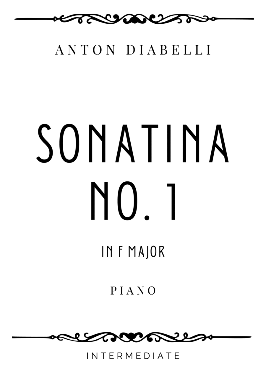 Diabelli - Sonatina No. 1 in F Major - Intermediate Piano Solo scores gallery preview page 1