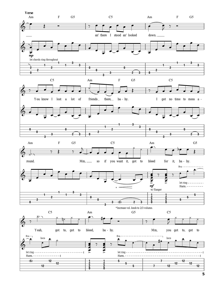 Ain't Talkin' 'Bout Love Acoustic Guitar scores gallery preview page 5